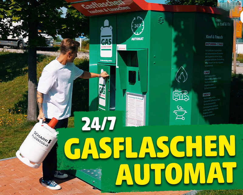 Gasflaschenautomat 24/7 - Gasflaschen kaufen und tauschen
